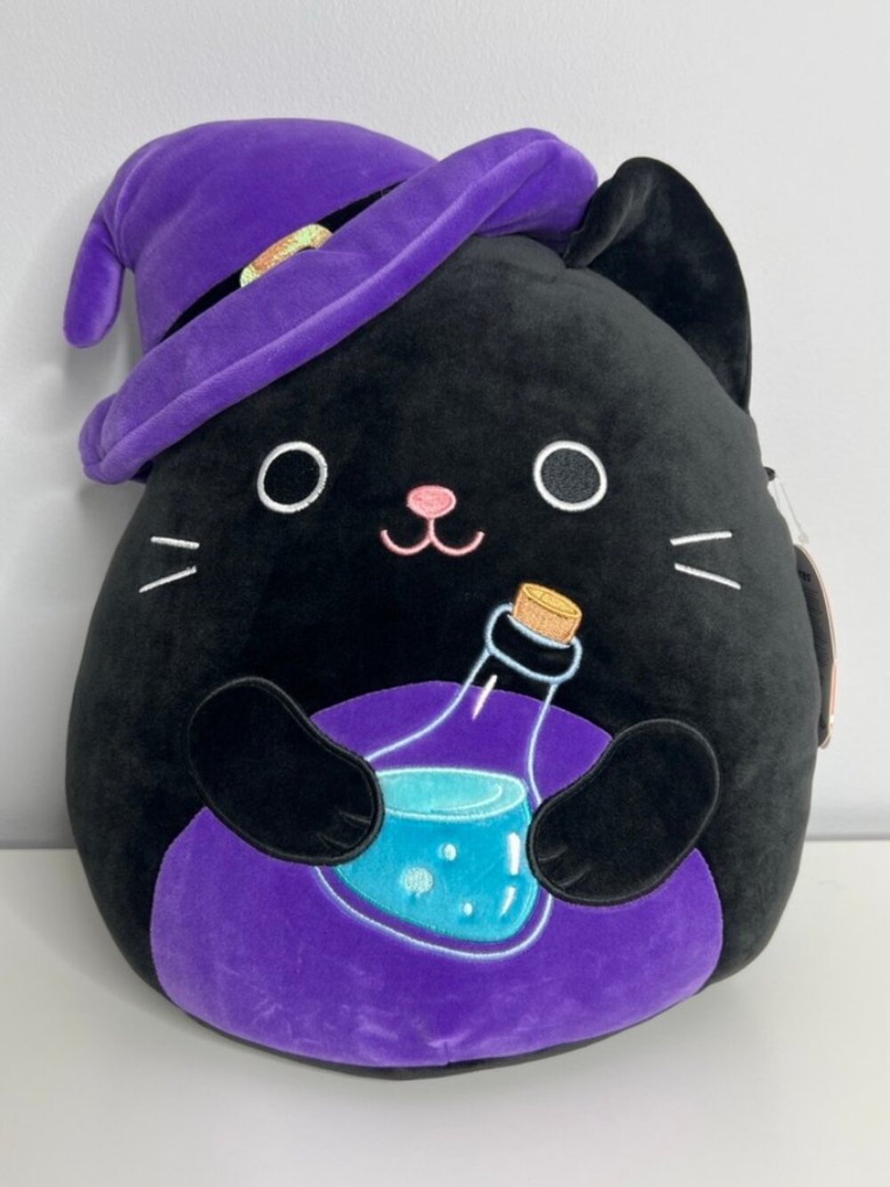 NWT Squishmallows 12" Autumn Black Cat Witch Halloween Plush